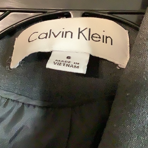Calvin Klein Size 6 Women's Charcoal Blazer Preloved - Picture 5 of 8